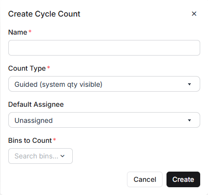 Creating a cycle count